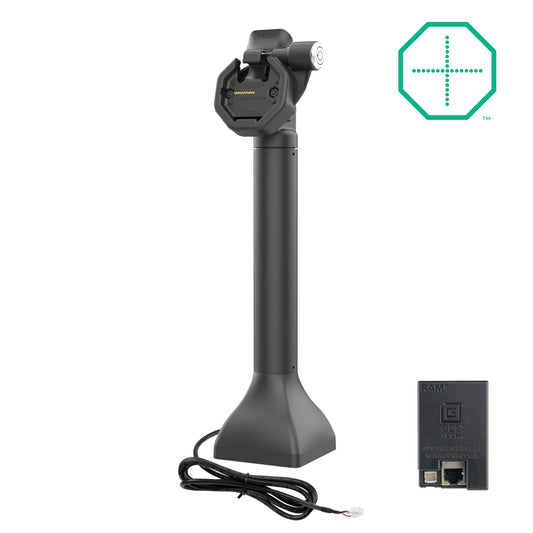 RAM Mounts GDS 14-inch key-locking pedestal dock with PoE for IntelliSkin Thin-Case tablets with rear pogo pads – main product photo