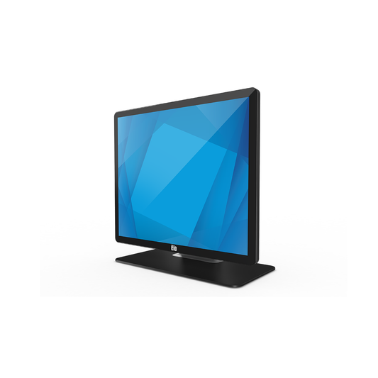 Elo 1902L 19-inch PCAP touchscreen with stand, left view
