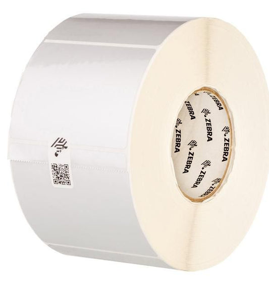 Labels, Zebra, Synthetic, Z-Ultimate 3000T Silver, W: 57.15 mm, H: 19.05 mm, D: 200 mm, C: 76 mm (880374-019)