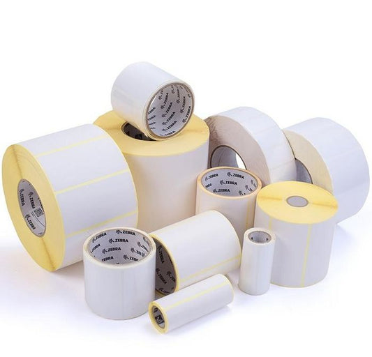 Labels, Zebra, Normal Paper, Z-Perform 1000T, W: 82.55 mm, H: 38.1 mm, D: 127 mm, C: 25.4 mm (3004748)