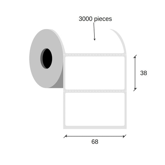 SCANSHOP thermal label roll 68 x 38 mm diagram