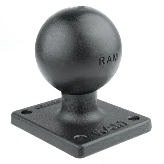 RAM Mounts C-size ball adapter with rectangular AMPS plate – alternative view