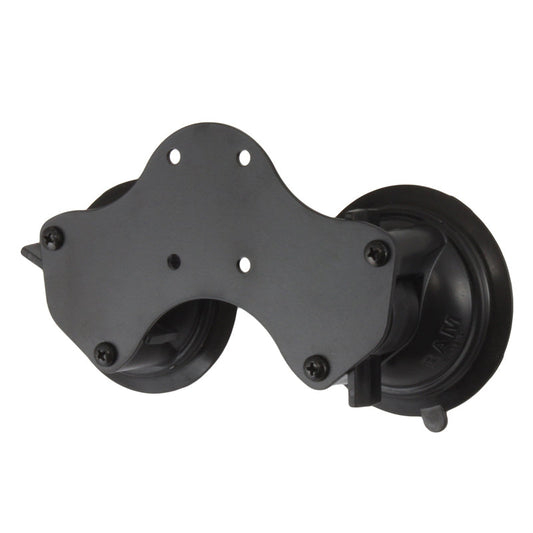RAM Mounts Twist-Lock dual suction cup base with AMPS adapter plate – product photo