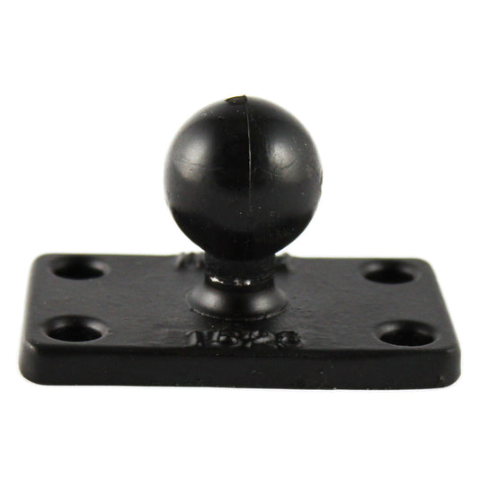RAM Mounts B-size ball base with rectangular 1" x 2" 4-hole plate (RAM-B-202U-1525) – product photo
