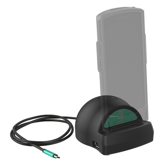 RAM Mounts GDS desktop dock with Power Delivery and USB-A peripheral port for IntelliSkin devices – alternative view