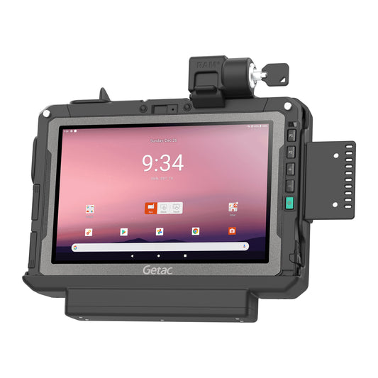RAM Mounts key-locking Form-Fit holder for Getac ZX10 rugged tablet – product photo