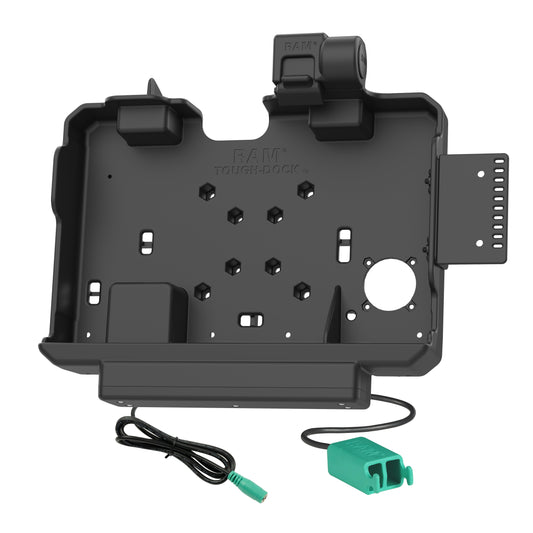 RAM Mounts power + dual USB data dock for Getac ZX10 rugged tablet – alternative view