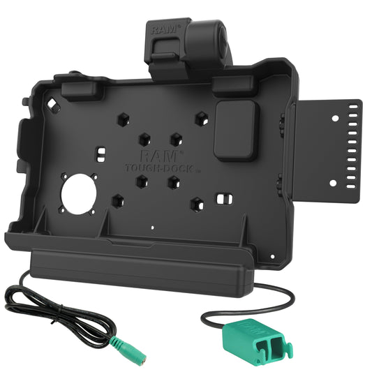 RAM Mounts power + dual USB data dock for Getac ZX80 rugged tablet – alternative view