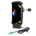 RAM Mounts zasilana stacja dokująca Form-Fit (USB-A) z zamkiem na klucz do Zebra TC22 i TC27 z etui (RAM-HOL-ZE24PLU)