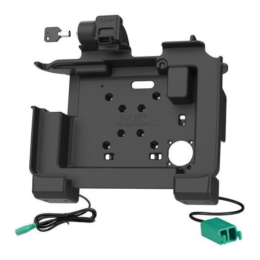 RAM Mounts Key-Locking Power + Dual USB-A Dock with Heated Pins for Zebra ET60 and ET65 – alternative view