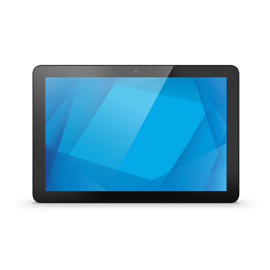 Elo I-Series 4 Value 10.1" black Android all-in-one touch computer, front view (E390647)