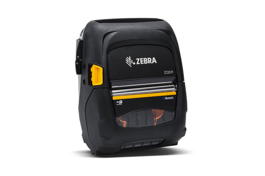Zebra ZQ511 mobile receipt and label printer, black, Wi-Fi + Bluetooth, battery not included (ZQ51-BUW001E-00) – 3/4 view