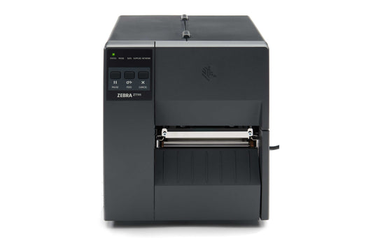 Zebra ZT111 industrial label printer, tear-off, 300 dpi, direct thermal (ZT11143-D0E000FZ) – front view