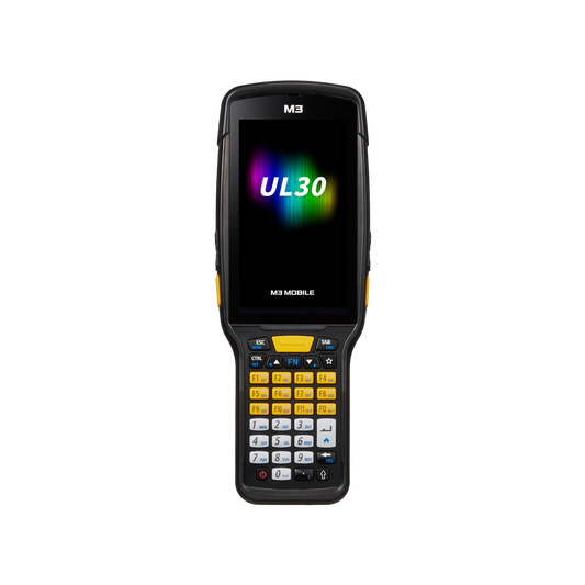 M3 Mobile UL30 F freezer model rugged Android keypad mobile computer, 5" display, 35-key numeric keypad, SE5800 long-range imager (U30F0E-ULRFSS-HF) – front view