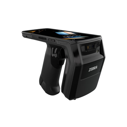 Zebra TC22R rugged Android mobile computer, integrated UHF RFID reader (TC2205-0G1250SS-WR) – angled front view
