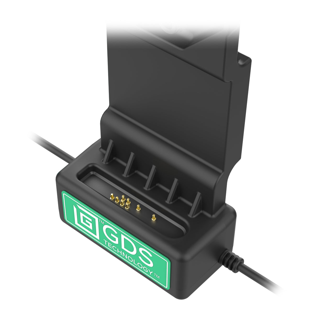RAM Mounts GDS Uni-Conn right key-locking power + USB-A dock for IntelliSkin tablets – detail photo