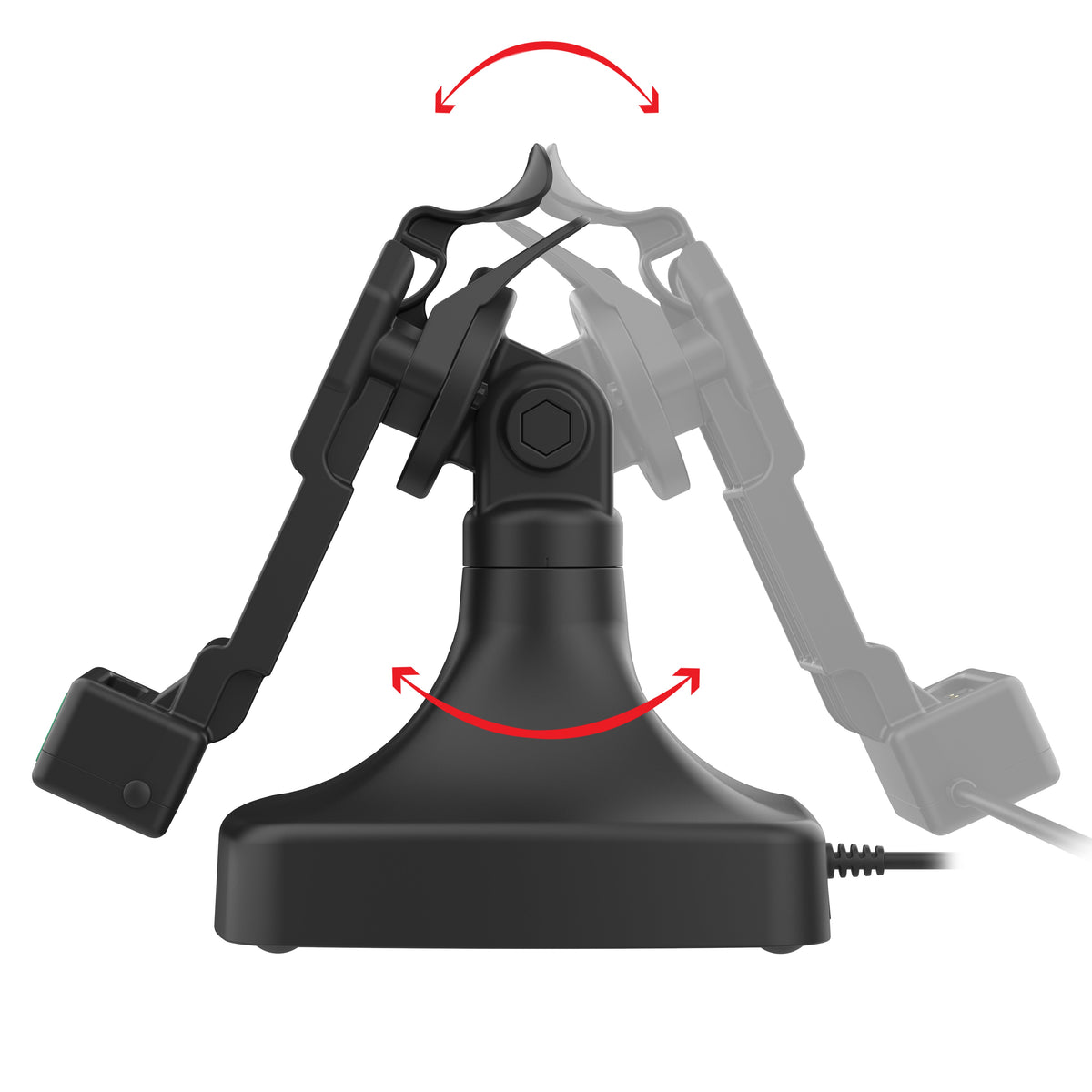 RAM Mounts GDS tilt and swivel dock with PoE and two USB-A ports for IntelliSkin tablets with Uni-Conn adapter – additional view