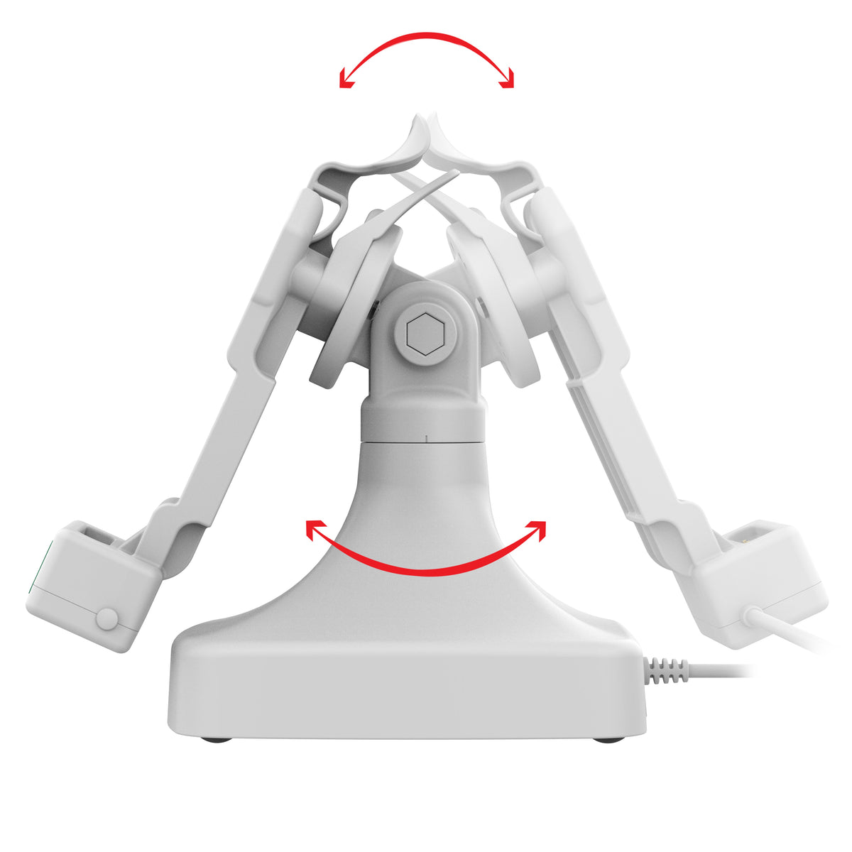RAM Mounts GDS tilt and swivel dock with PoE for IntelliSkin tablets with Uni-Conn adapter in grey – additional view