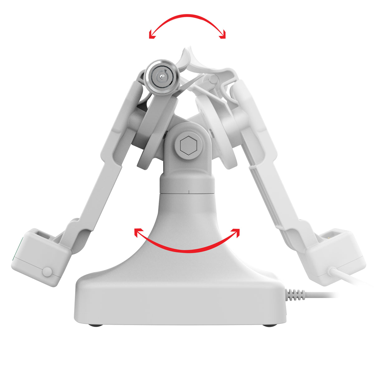 RAM Mounts GDS key-locking tilt and swivel dock with USB-C and two USB-A ports for IntelliSkin tablets with Uni-Conn adapter in grey – additional view