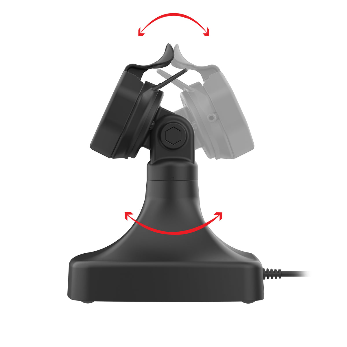 RAM Mounts GDS tilt and swivel dock with USB-C and two USB-A ports for IntelliSkin Thin-Case tablets with rear pogo pads – additional view