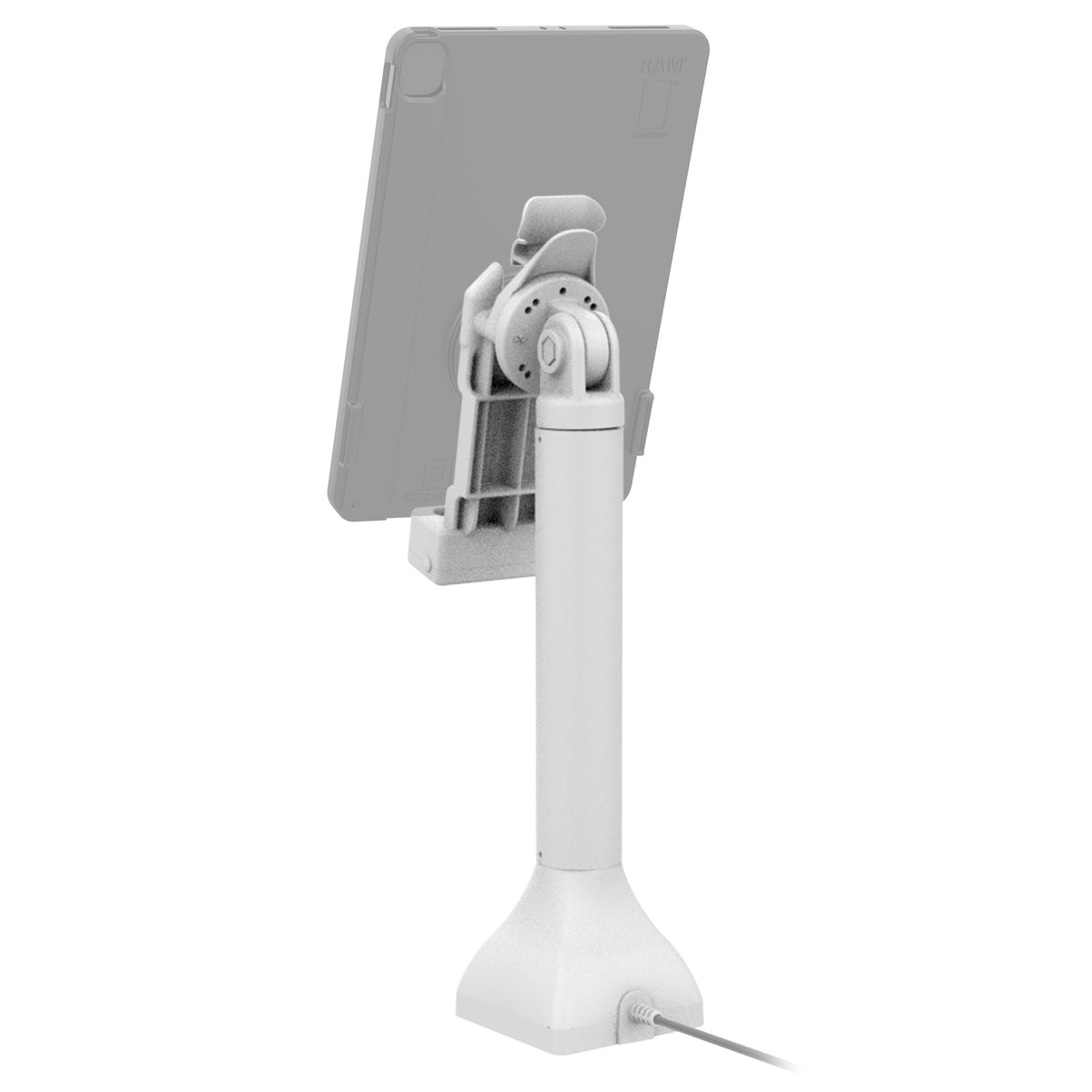 RAM Mounts GDS 14-inch pedestal dock with USB-C for IntelliSkin tablets with Uni-Conn adapter in grey – additional view