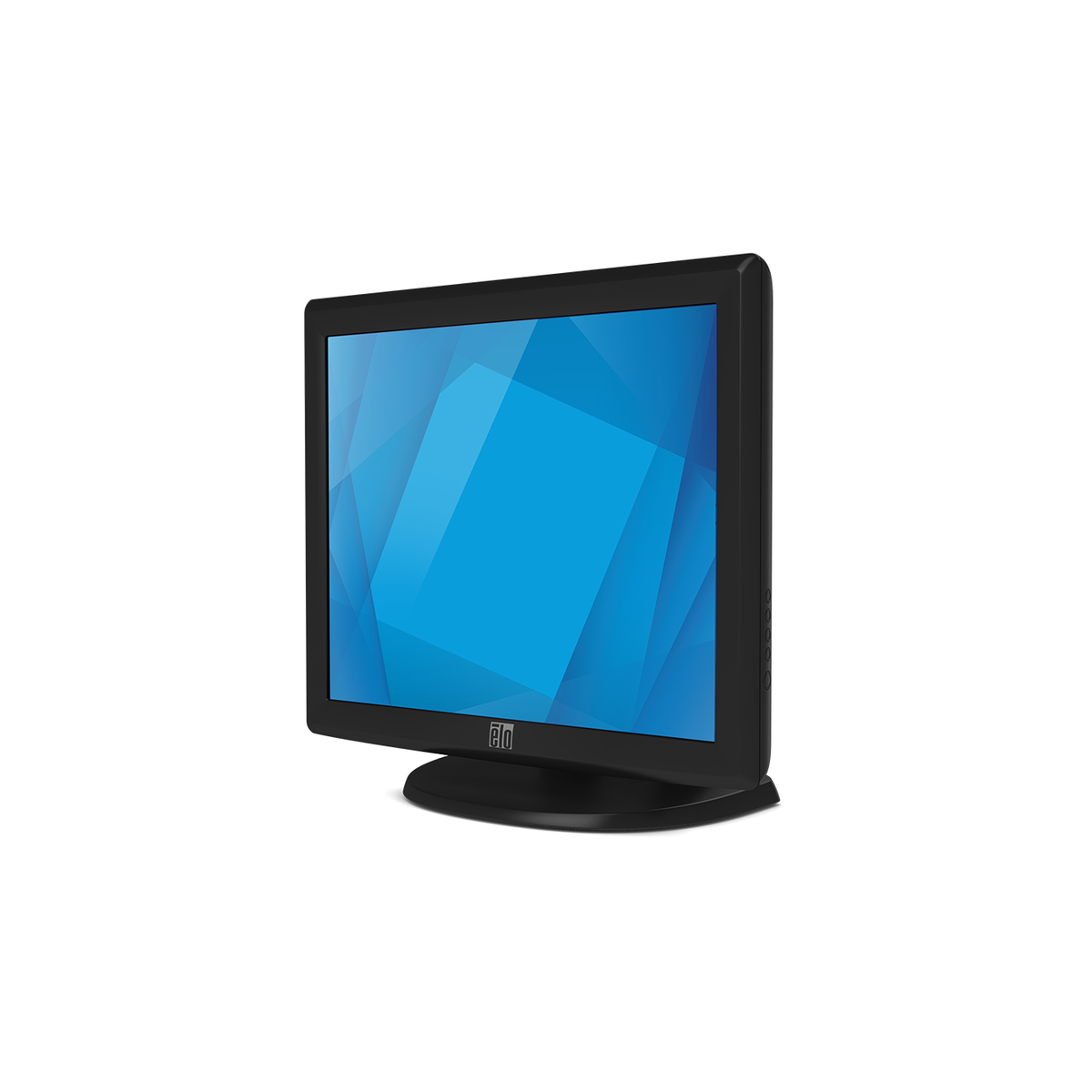Elo 1515L 15-inch touchscreen monitor in dark grey, left view