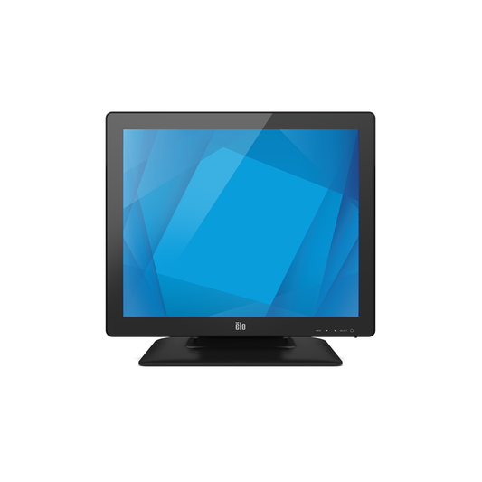 Elo 1723L 17" black touch monitor, front view (E683457)