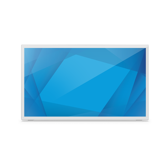 Elo 2270L 21.5-inch touch monitor in white, front view