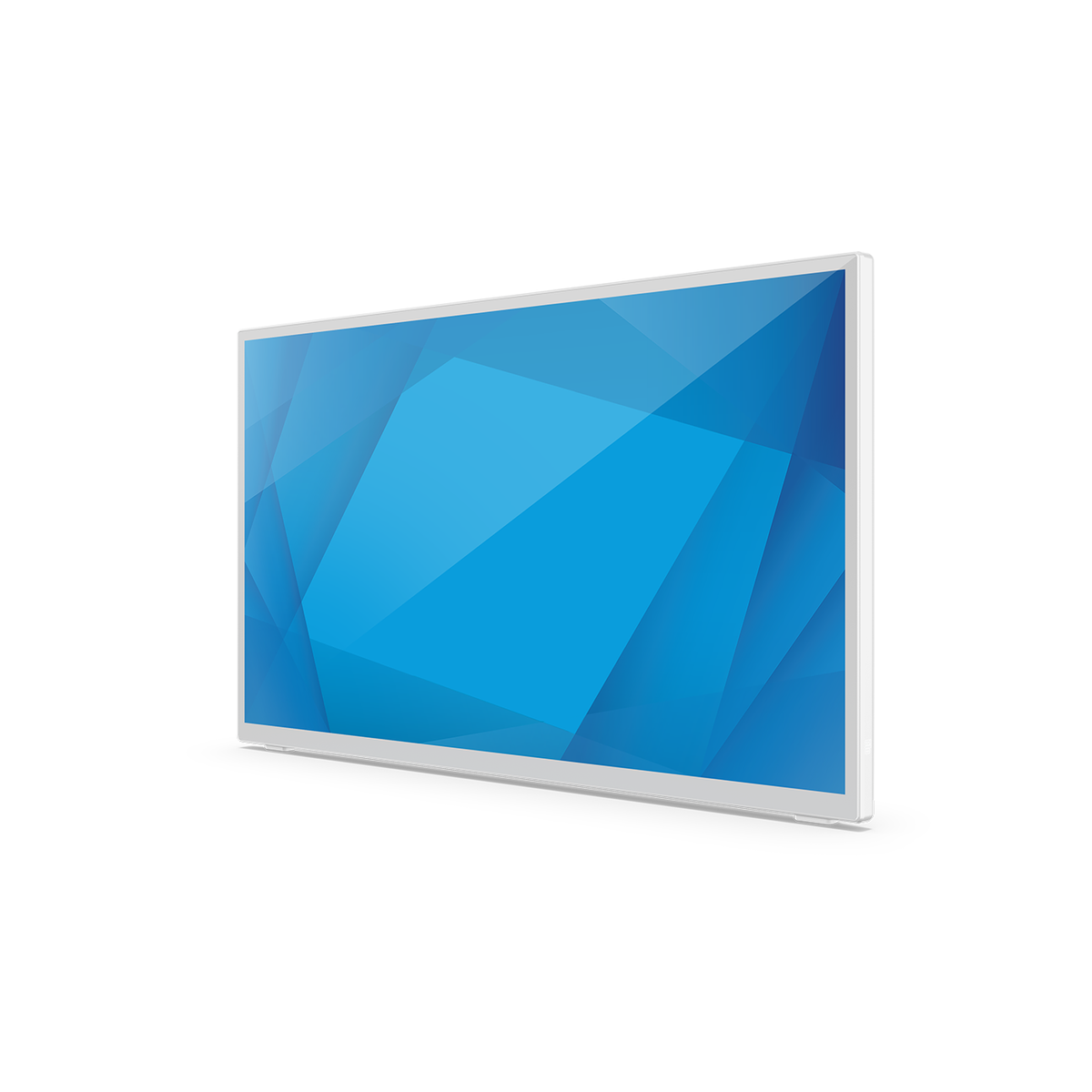Elo 2470L white PCAP touch monitor, left view