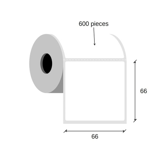 SCANSHOP thermal label roll 66 x 66 mm diagram