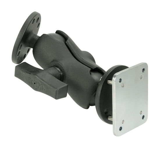 RAM Mounts drill-down dashboard mount with steel backing plate, C-size short arm – alternative view
