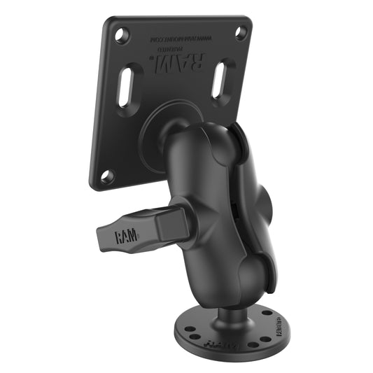 RAM Mounts C-size double ball mount with 75 × 75 mm VESA plate and short arm – alternative view