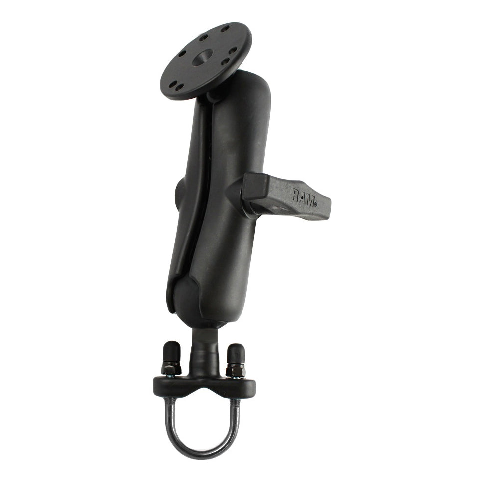 RAM Mounts C-size U-bolt rail mount with round AMPS plate – product photo
