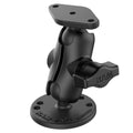 RAM Mounts przykręcany uchwyt z dwiema kulami i płytką rombową, rozmiar B, krótkie ramię (RAM-B-138U-A)