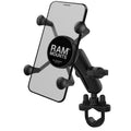 RAM Mounts uchwyt na telefon X-Grip z podstawą na kierownicę z obejmą U, rozmiar B, średnie ramię (RAM-B-149Z-UN7U)