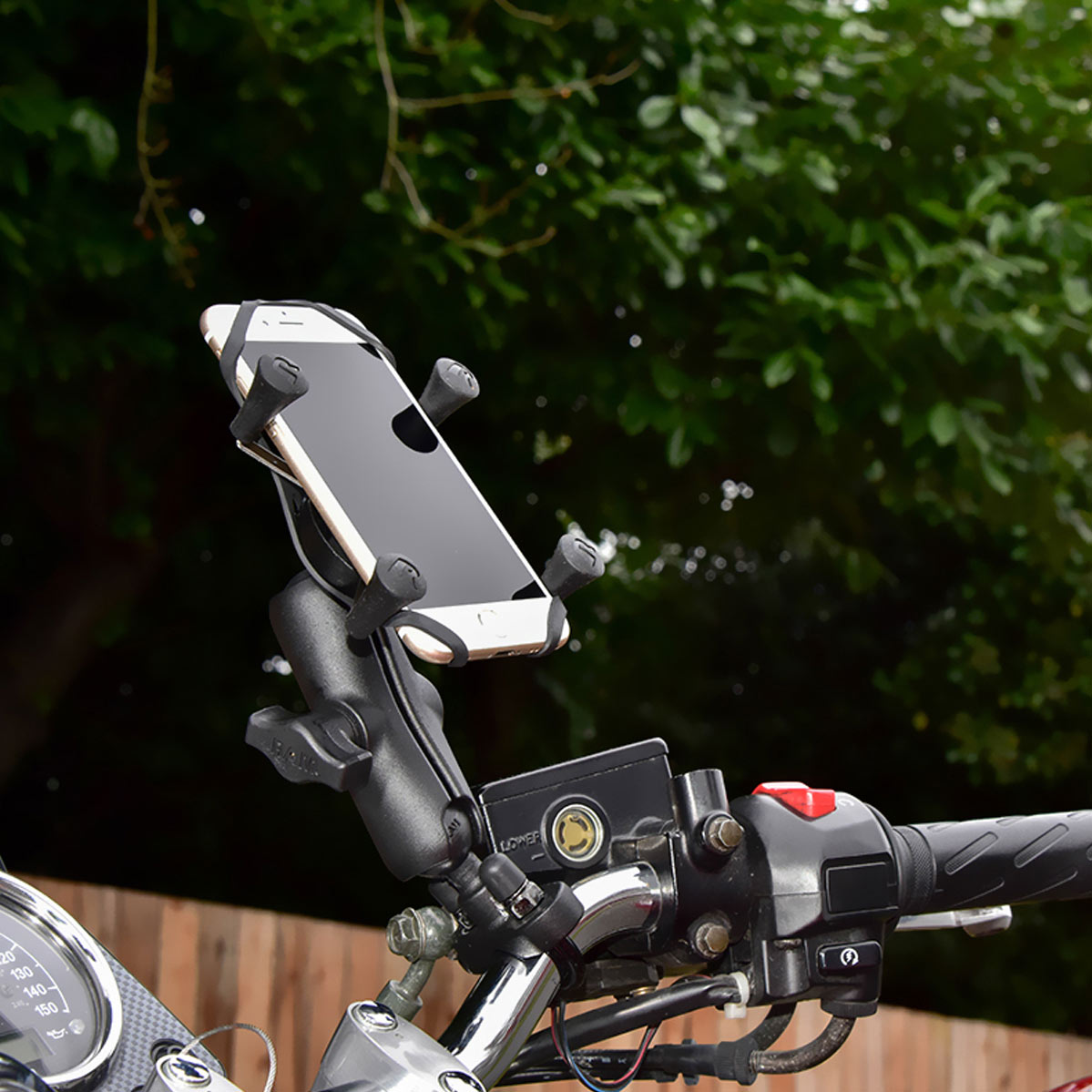RAM Mounts X-Grip phone mount with handlebar U-bolt base (RAM-B-149Z-UN7U) – additional view