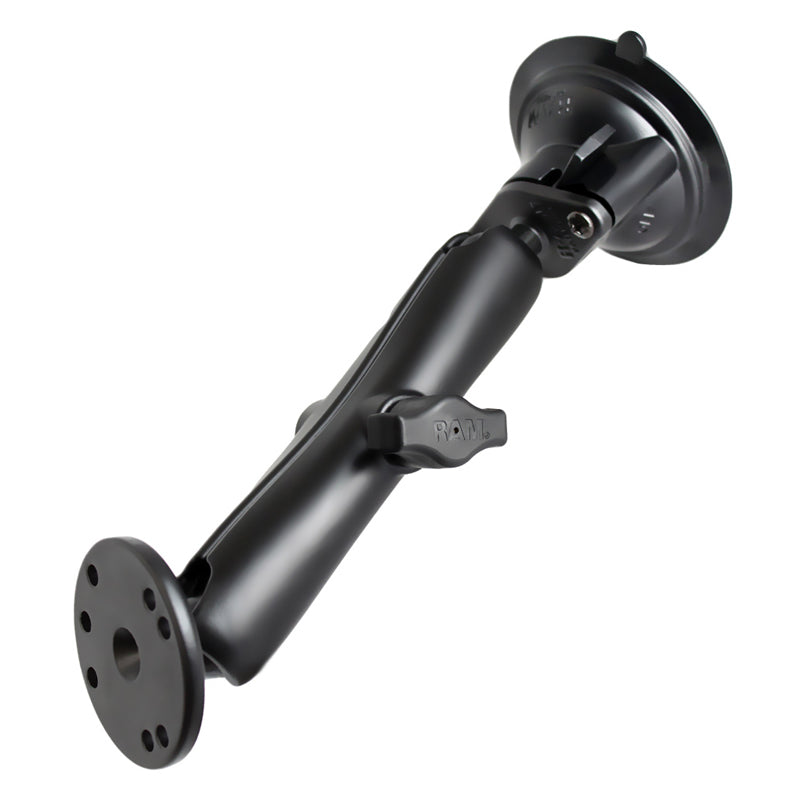 RAM Mounts B-size Twist-Lock suction cup mount with round AMPS plate, long arm (RAM-B-166-C-202U) – product photo