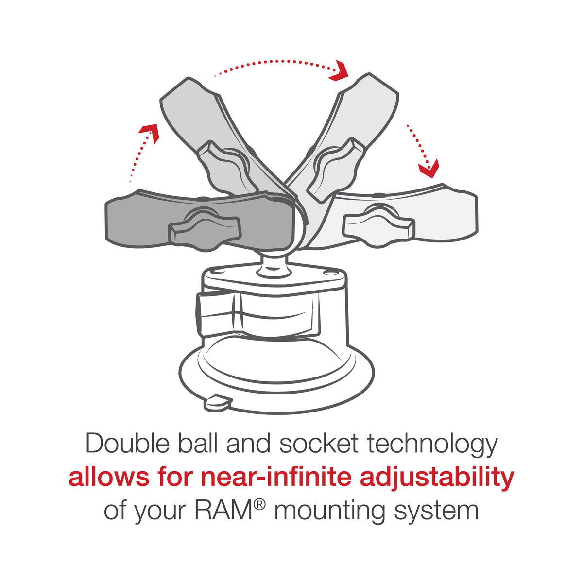 RAM Mounts X-Grip 7"–8" tablet mount with Twist-Lock suction cup (RAM-B-166-UN8U) – additional view