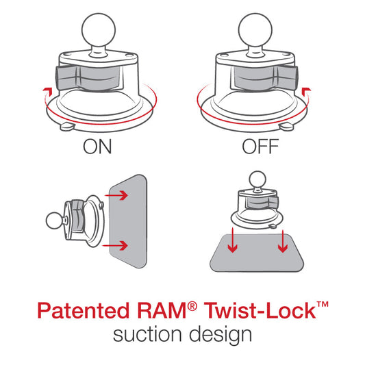 RAM Mounts X-Grip 9"–11" tablet mount with Twist-Lock suction cup (RAM-B-166-UN9U) – alternative view