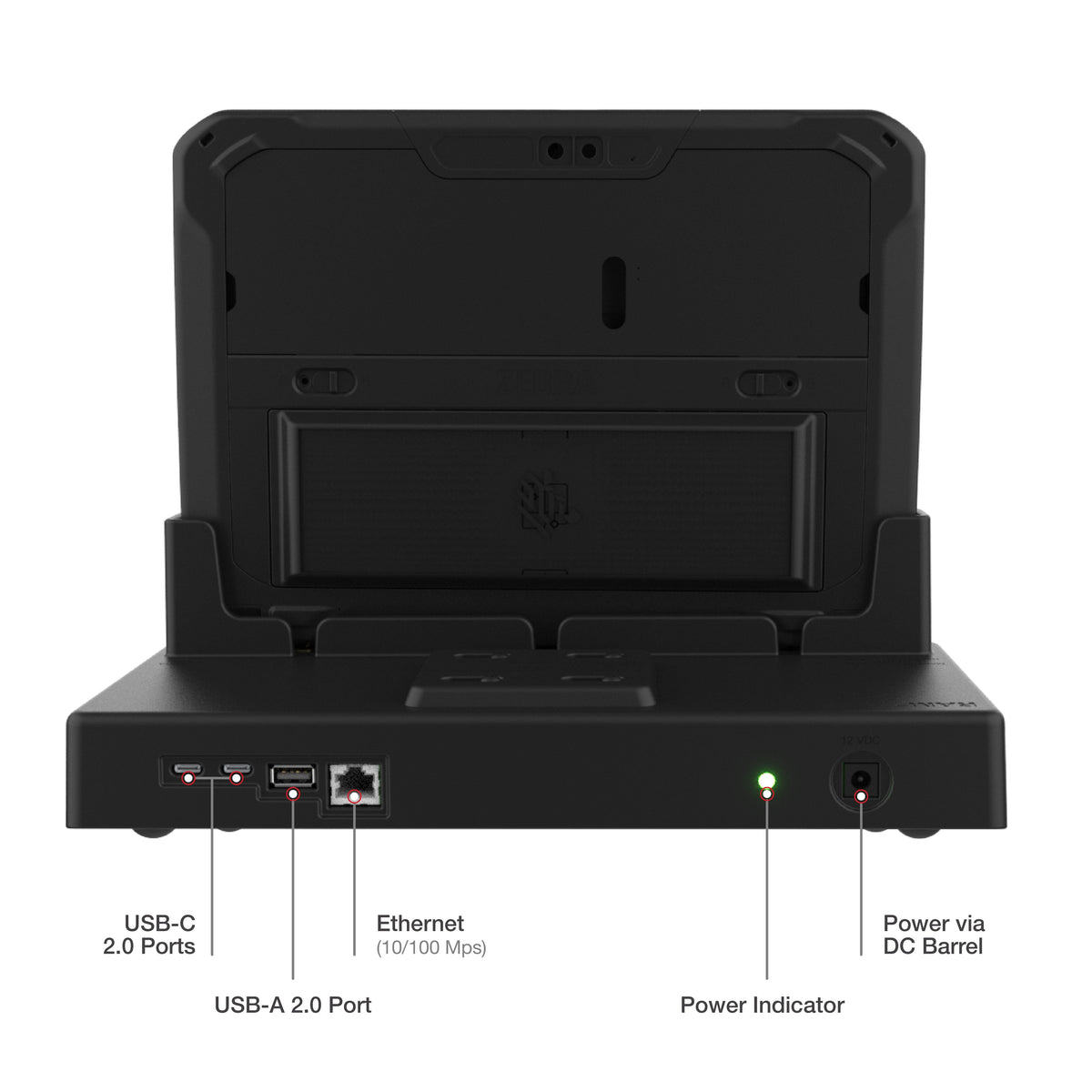 RAM Mounts desktop dock for Zebra ET60 and ET65 with USB-C, USB-A and RJ45 – further product photo