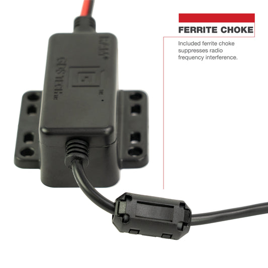 RAM Mounts GDS hardwire charger 30–64 V with male USB-C output (no PD) – alternative view