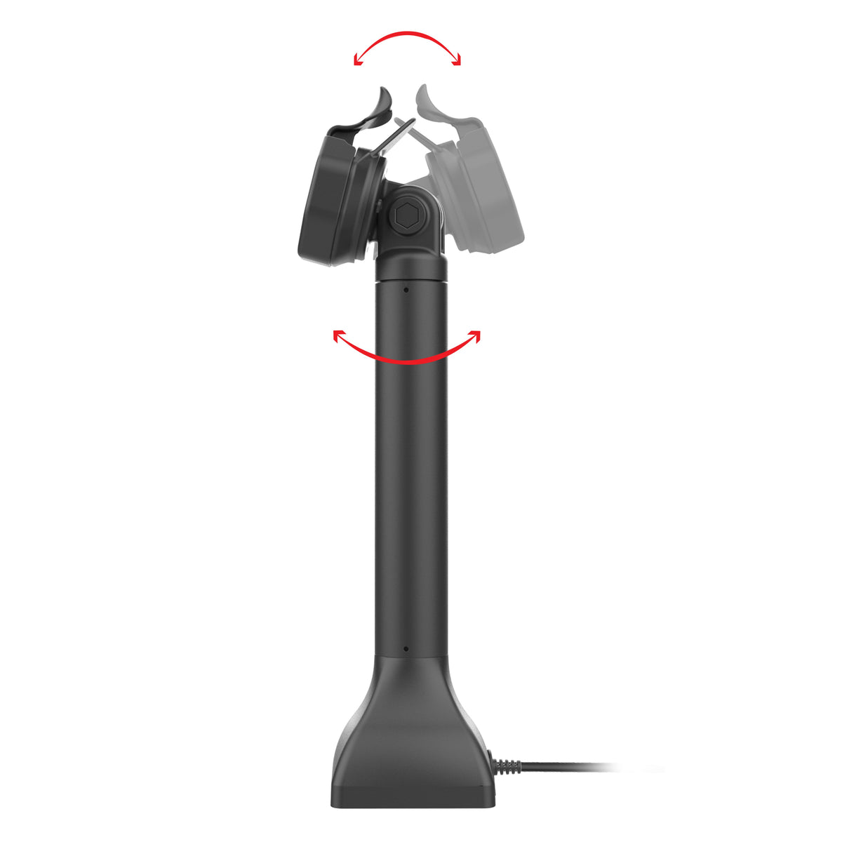 RAM Mounts GDS 14-inch pedestal dock with PoE for IntelliSkin Thin-Case tablets with rear pogo pads – detail photo