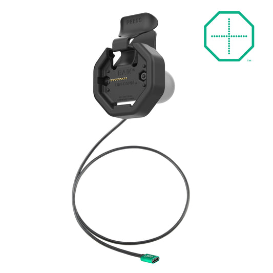 RAM Mounts GDS Uni-Conn powered snap-in dock with USB-C for IntelliSkin Thin-Case tablets – main product photo