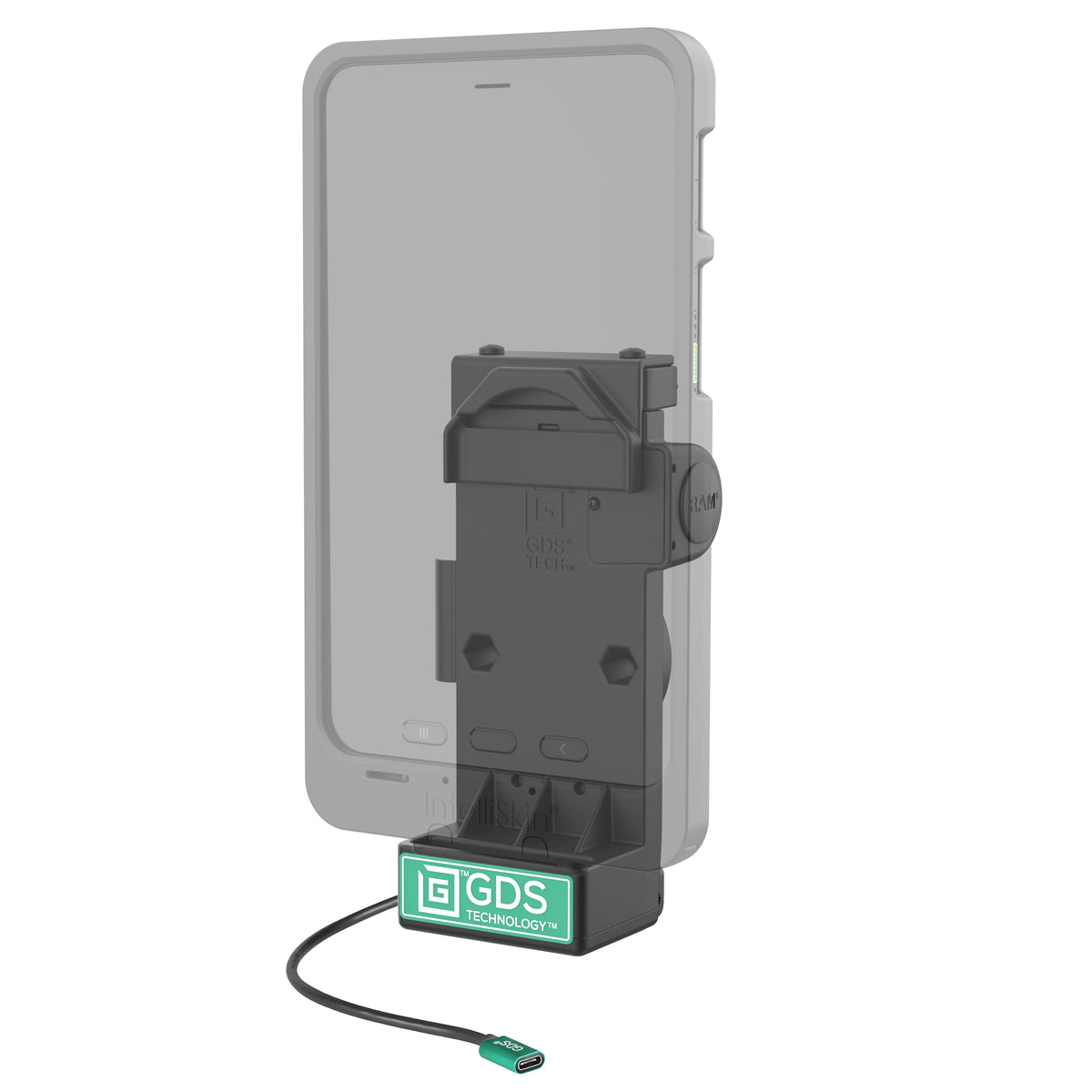 RAM Mounts GDS Uni-Conn spring-loaded tablet dock – alternative view