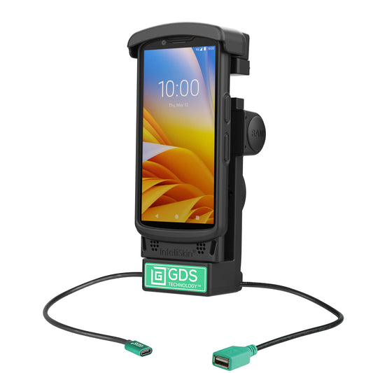 RAM Mounts GDS powered dock with USB-A for Zebra TC22, TC27, TC53 and TC58 in IntelliSkin – product photo
