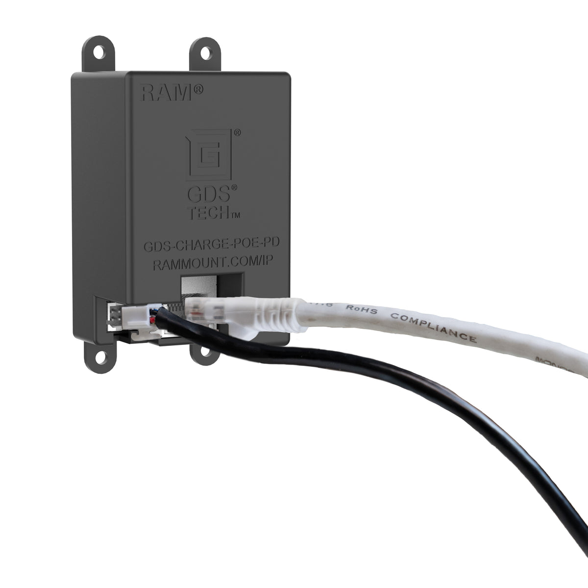 RAM Mounts GDS Uni-Conn low-profile wall dock with PoE for European outlet boxes for IntelliSkin tablets – additional view