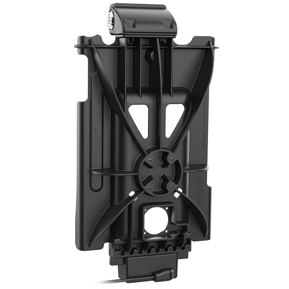 RAM Mounts Locking GDS Tough-Dock with USB-C 3.1 for Samsung Tab S10+/S9+/S9 FE+/S8+/S7+/S7 FE – detail view