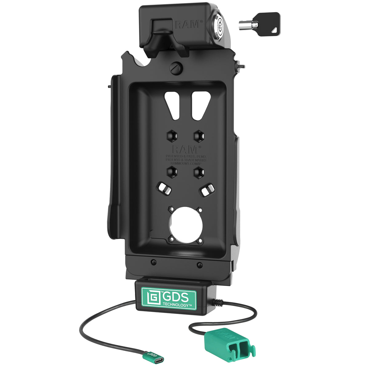 RAM Mounts key-locking GDS Tough-Dock + Dual USB-A for Samsung Tab A11, A9 and A7 Lite 8.7" in IntelliSkin – alternative view
