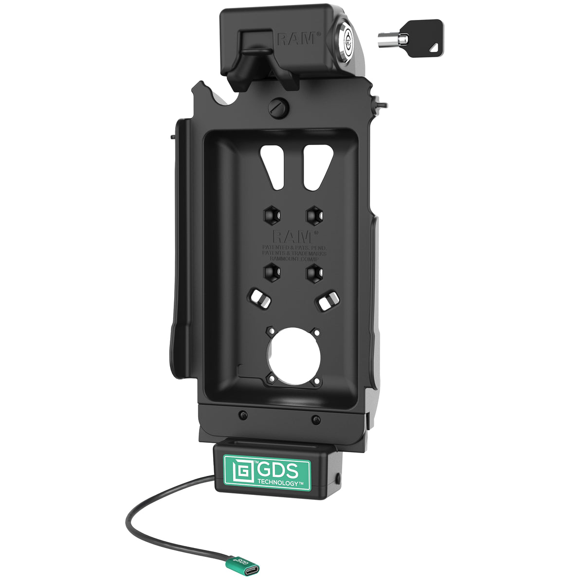 RAM Mounts key-locking GDS Tough-Dock (USB-C) for Samsung Tab A11, A9 and A7 Lite 8.7" in IntelliSkin – alternative view