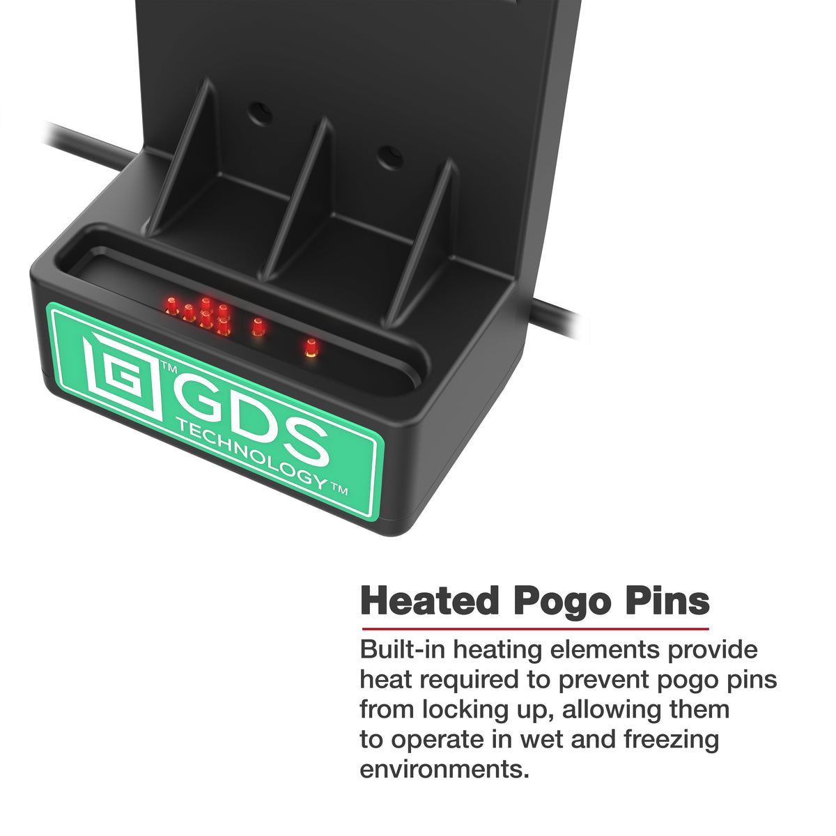 RAM Mounts GDS key-locking powered dock with USB-A and heated pins for Zebra EC50 and EC55 in IntelliSkin – view 4